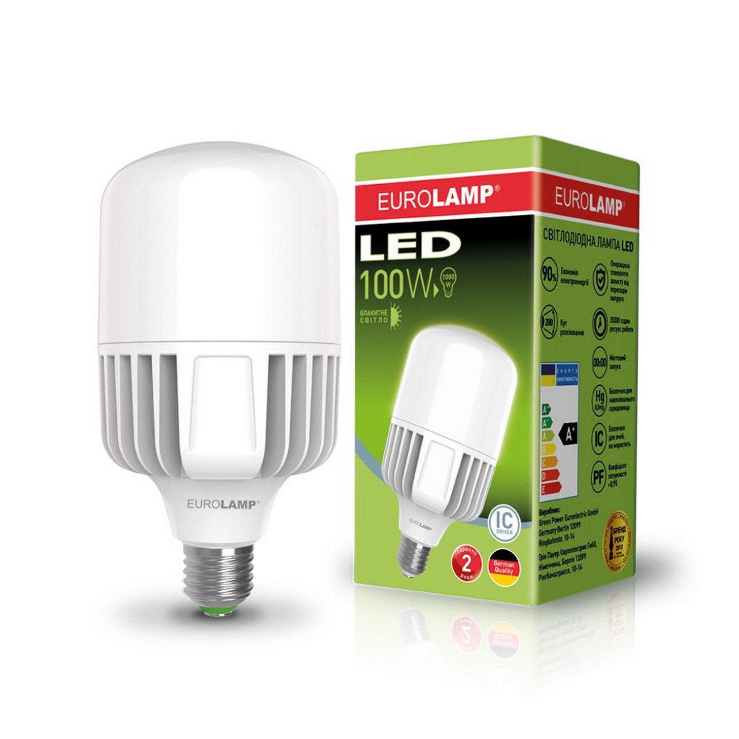 Светодиодная лампа форма специальная Eurolamp LED 100W E40 6500K