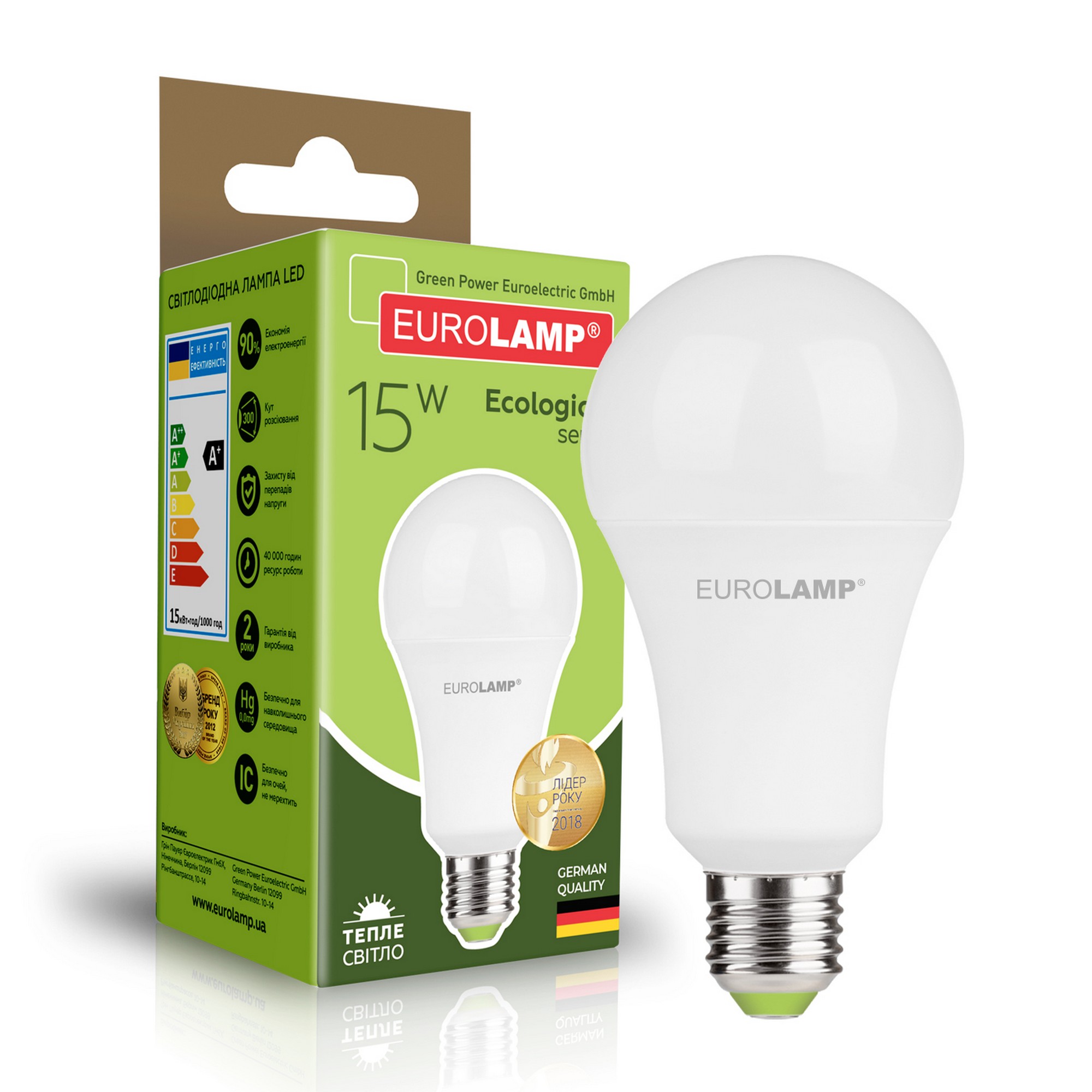 Eurolamp LED EKO A70 15W E27 3000K