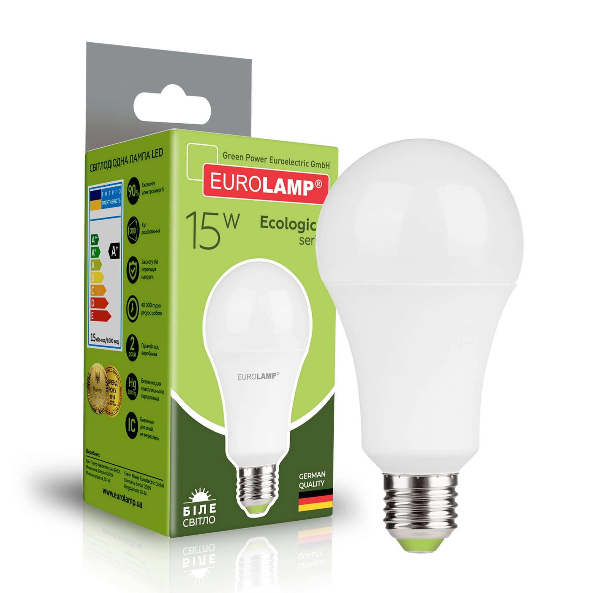 Eurolamp LED EKO A70 15W E27 4000K