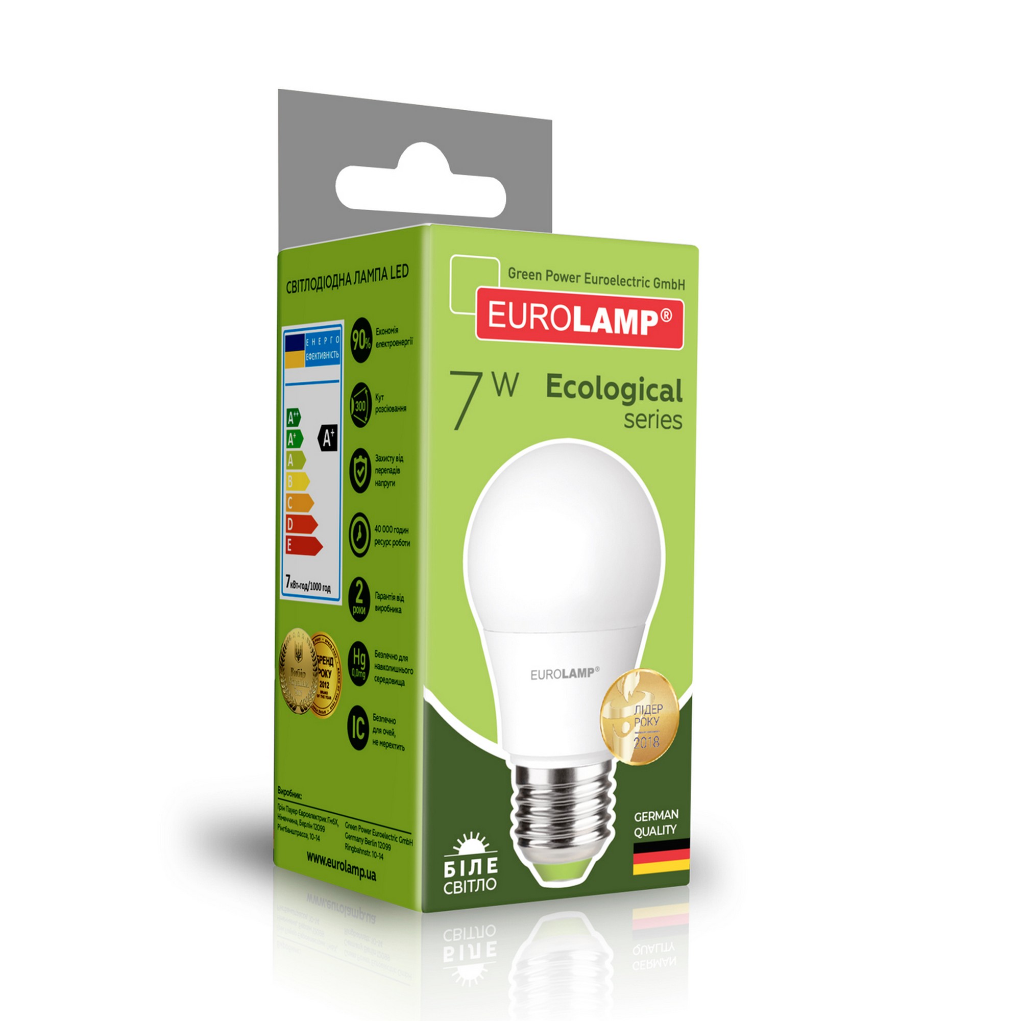 в продаже Лампа EUROLAMP LED А50 7W E27 4000K (LED-A50-07274(P)) - фото 3