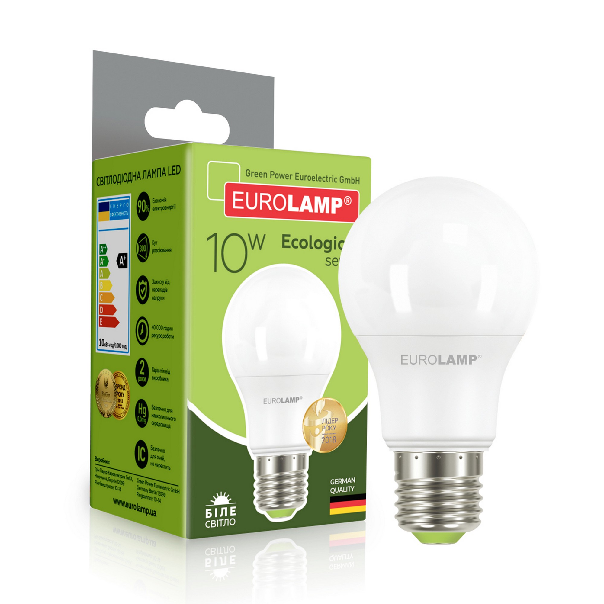 Лампа Eurolamp LED EKO A60 10W E27 4000K в інтернет-магазині, головне фото
