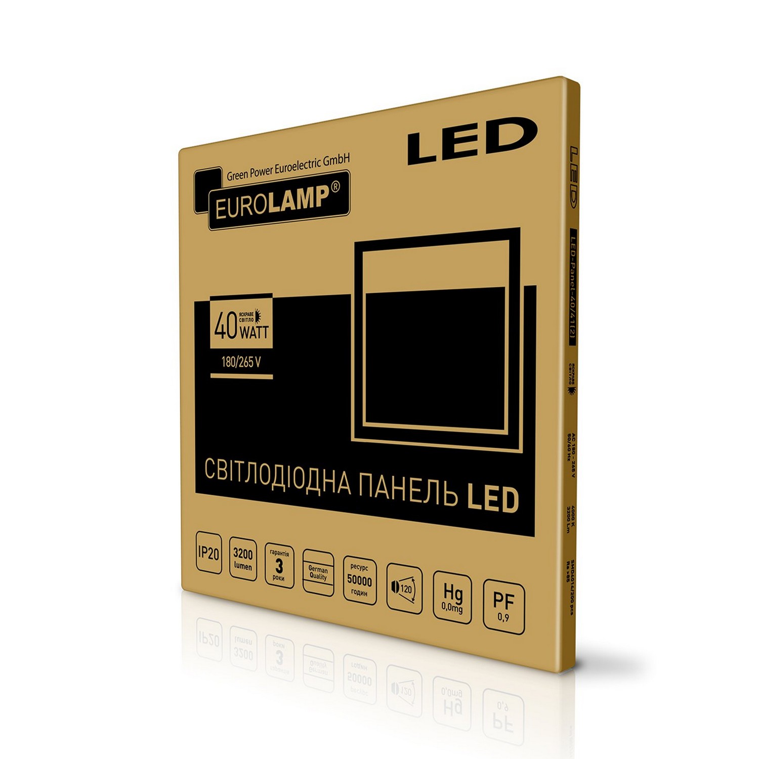 Светильник Eurolamp LED 60*60 (панель) белая рамка 40W 4000K 2в1 цена 0 грн - фотография 2