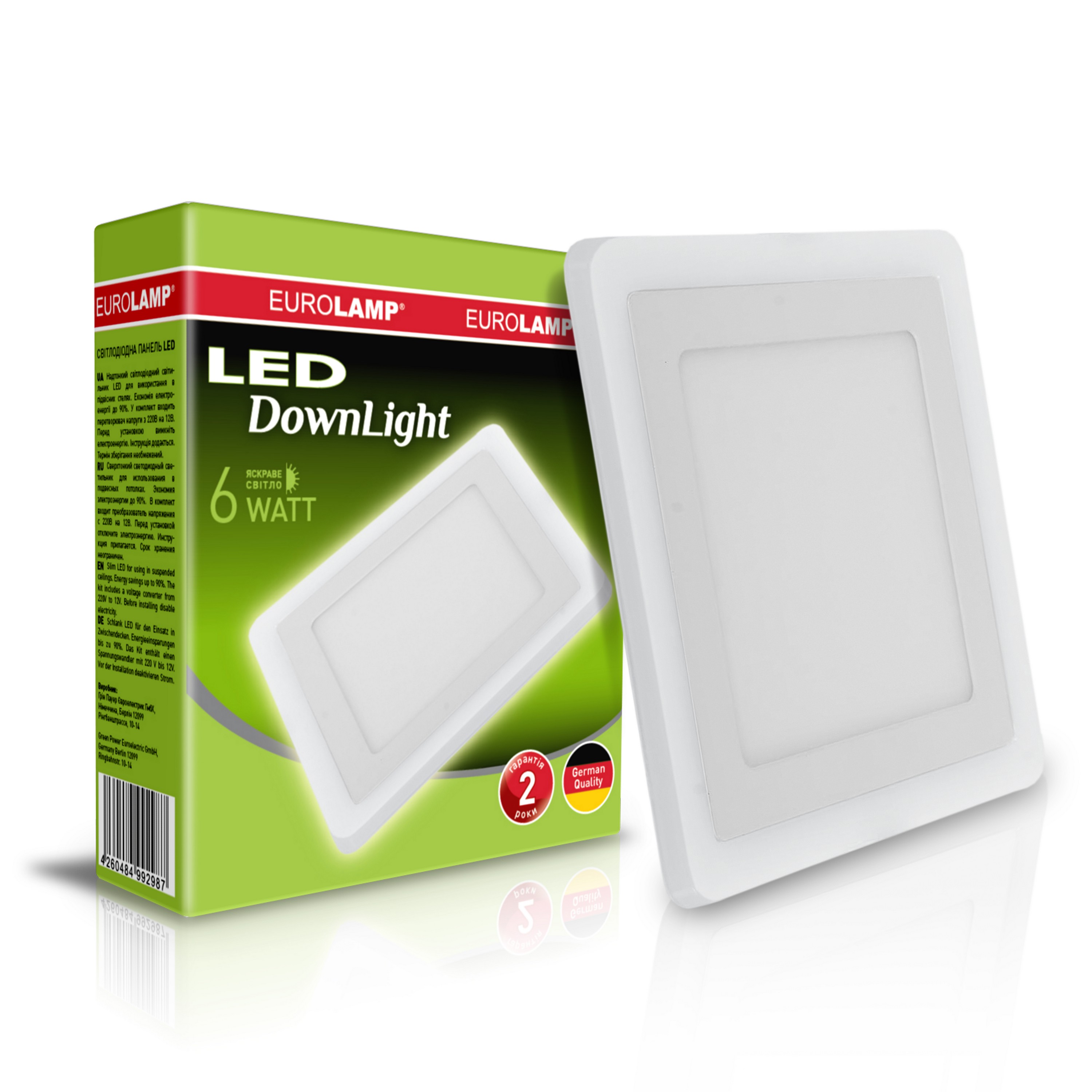 Eurolamp LED 6W 4000K(white) квадратний точечний