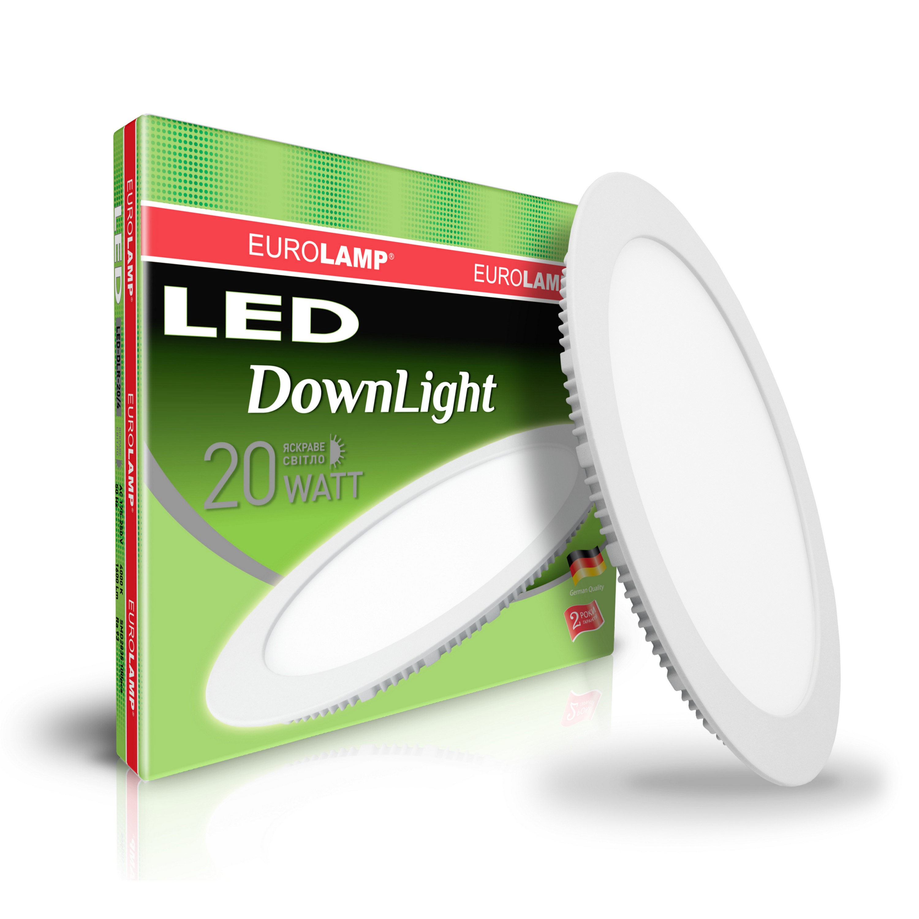 Світильник Eurolamp LED Downlight 20W 4000K круглий