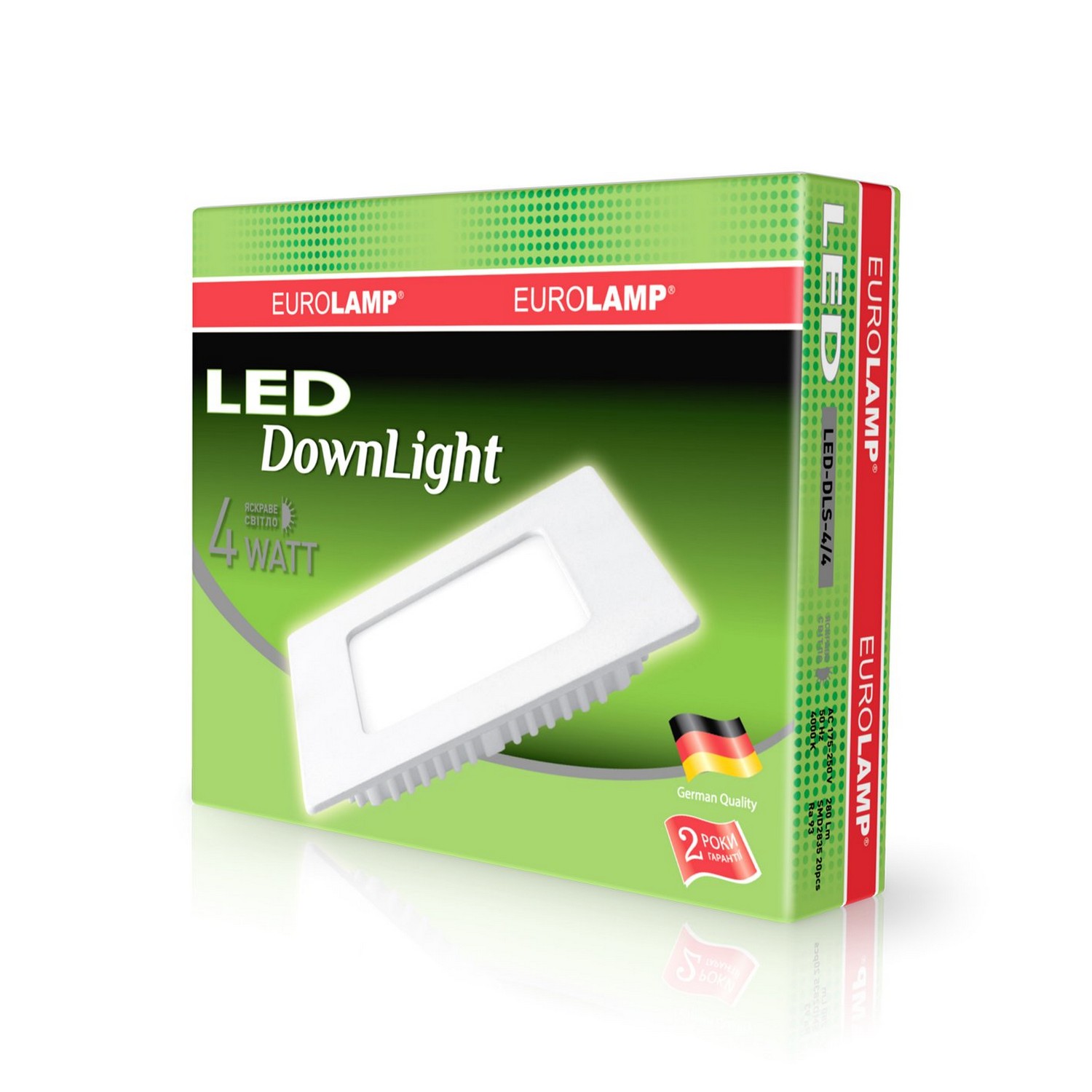 Светильник Eurolamp LED Downlight 4W 4000K квадратный цена 179.01 грн - фотография 2