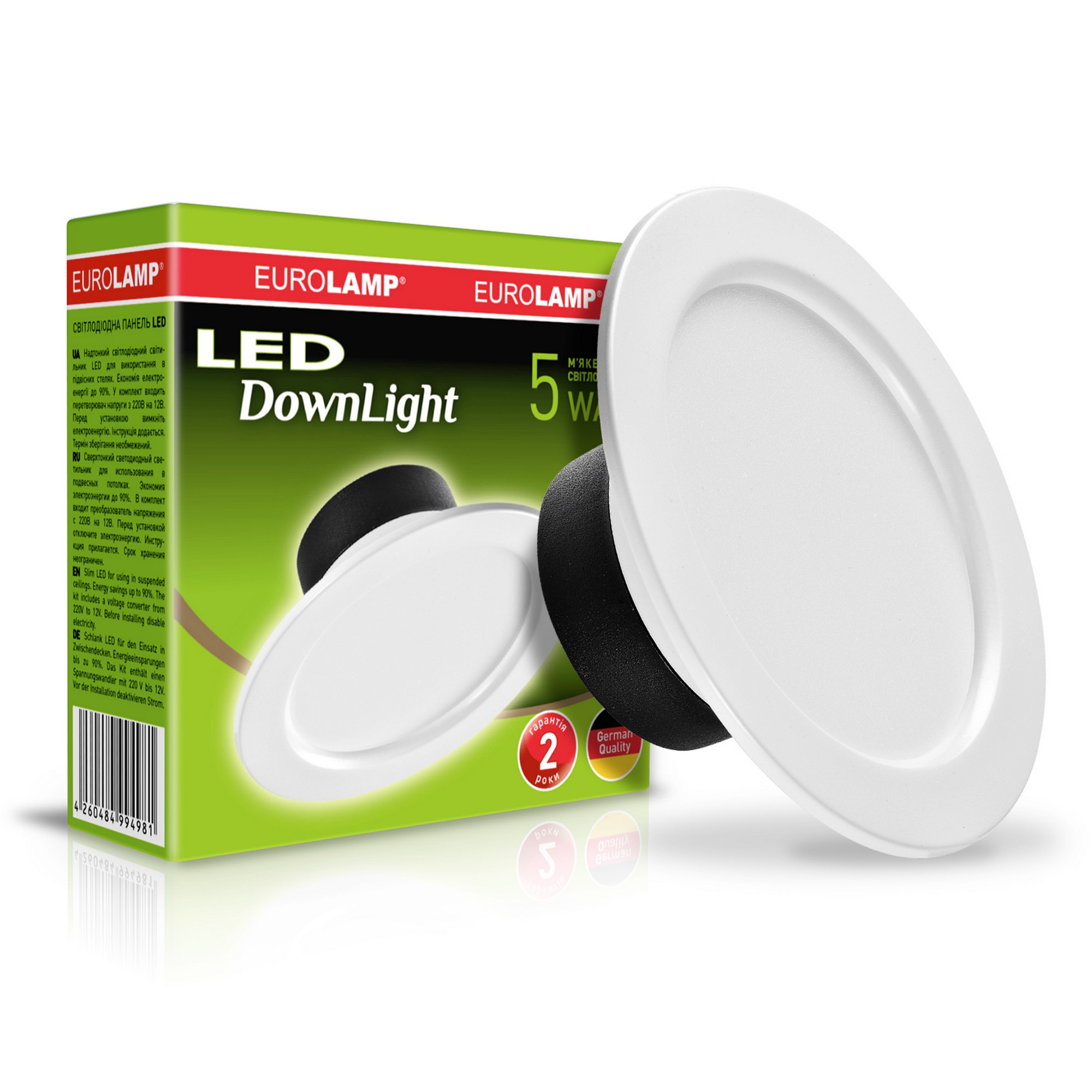 Світильник Eurolamp LED Downlight 5W 3000K круглий в інтернет-магазині, головне фото