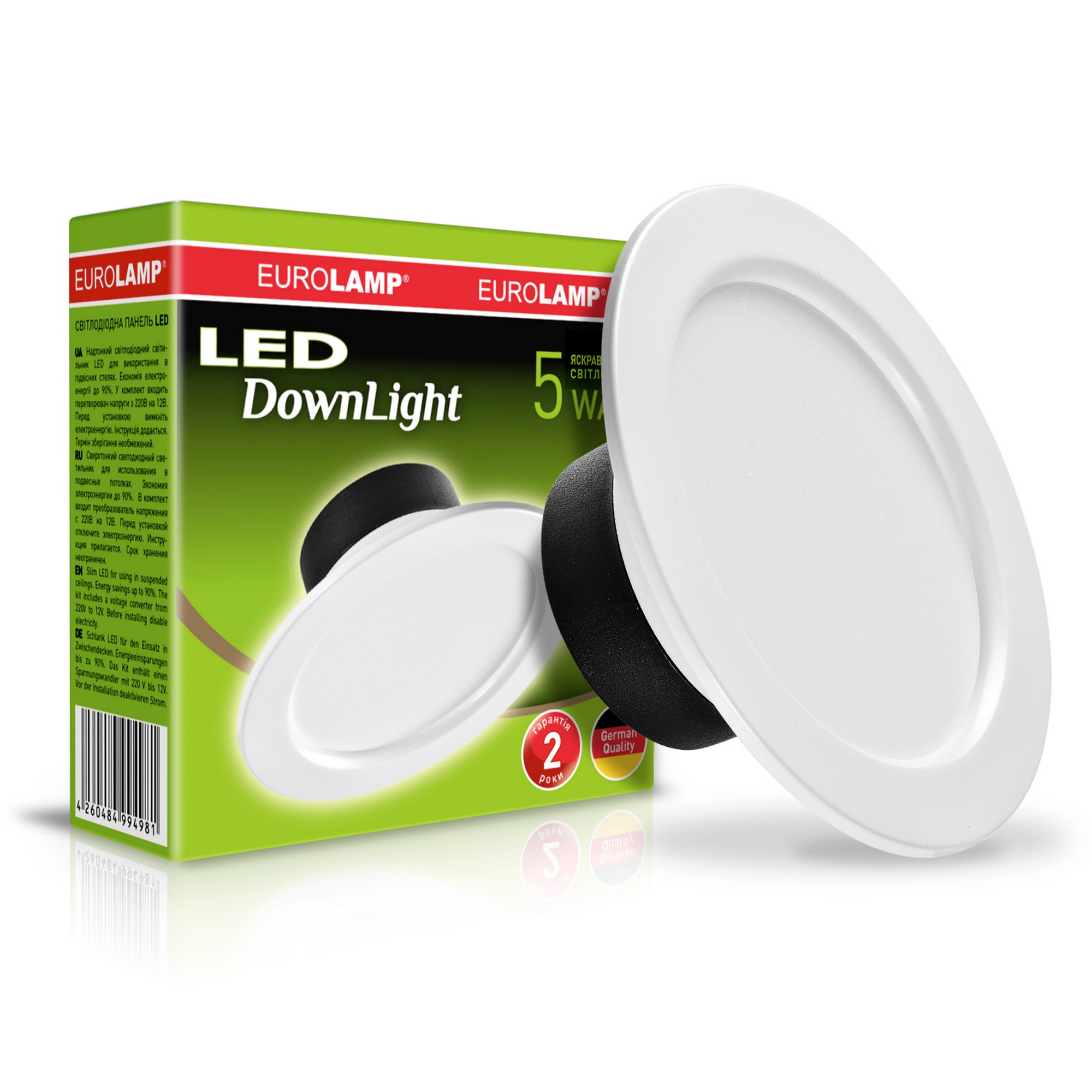 Светильник Eurolamp LED Downlight 5W 4000K круглый в интернет-магазине, главное фото