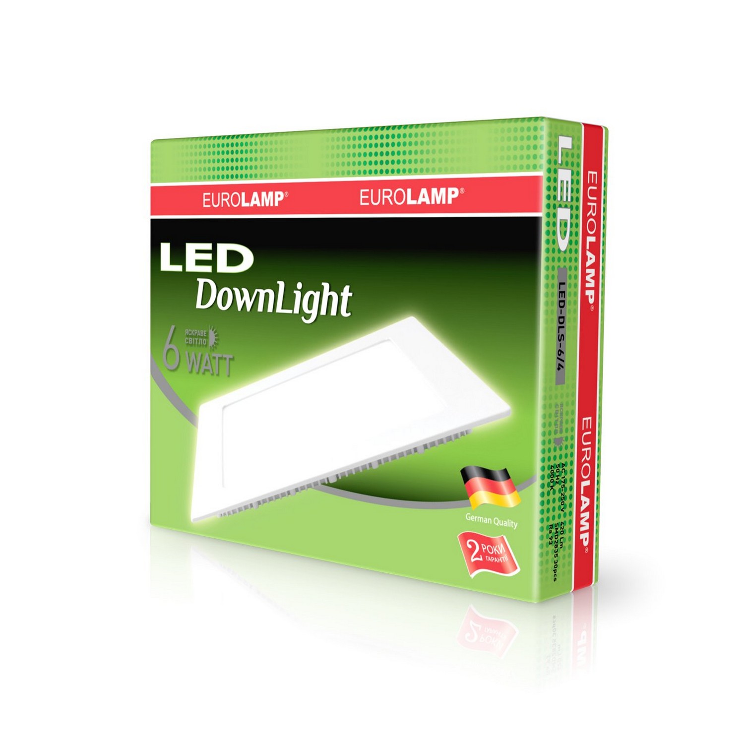 Світильник Eurolamp LED Downlight 6W 4000K квадратний ціна 209.04 грн - фотографія 2