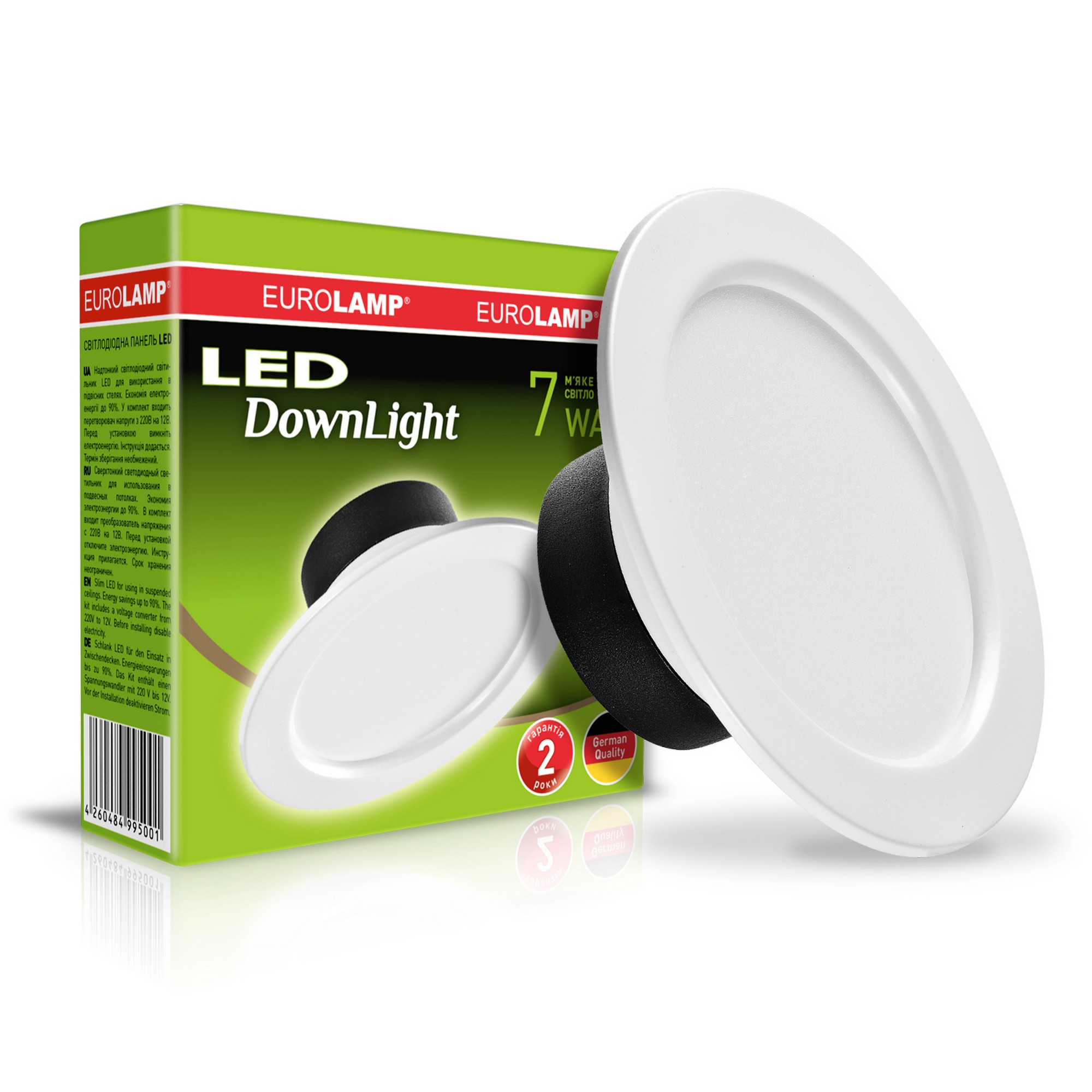 Купить светильник Eurolamp LED Downlight 7W 3000K круглый в Полтаве