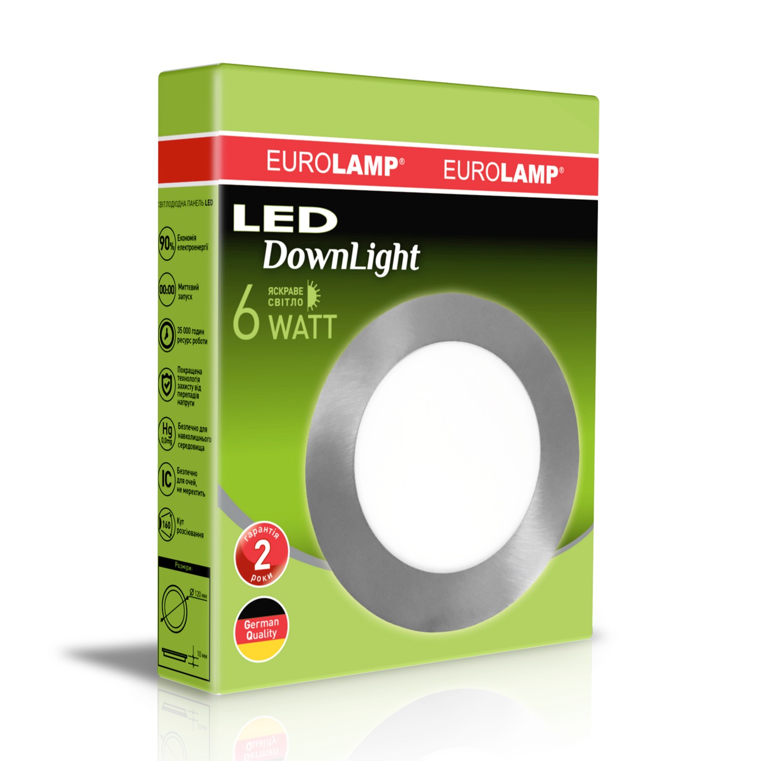 Светильник Eurolamp LED круглый точечный 6W 4000K(silver) цена 0 грн - фотография 2