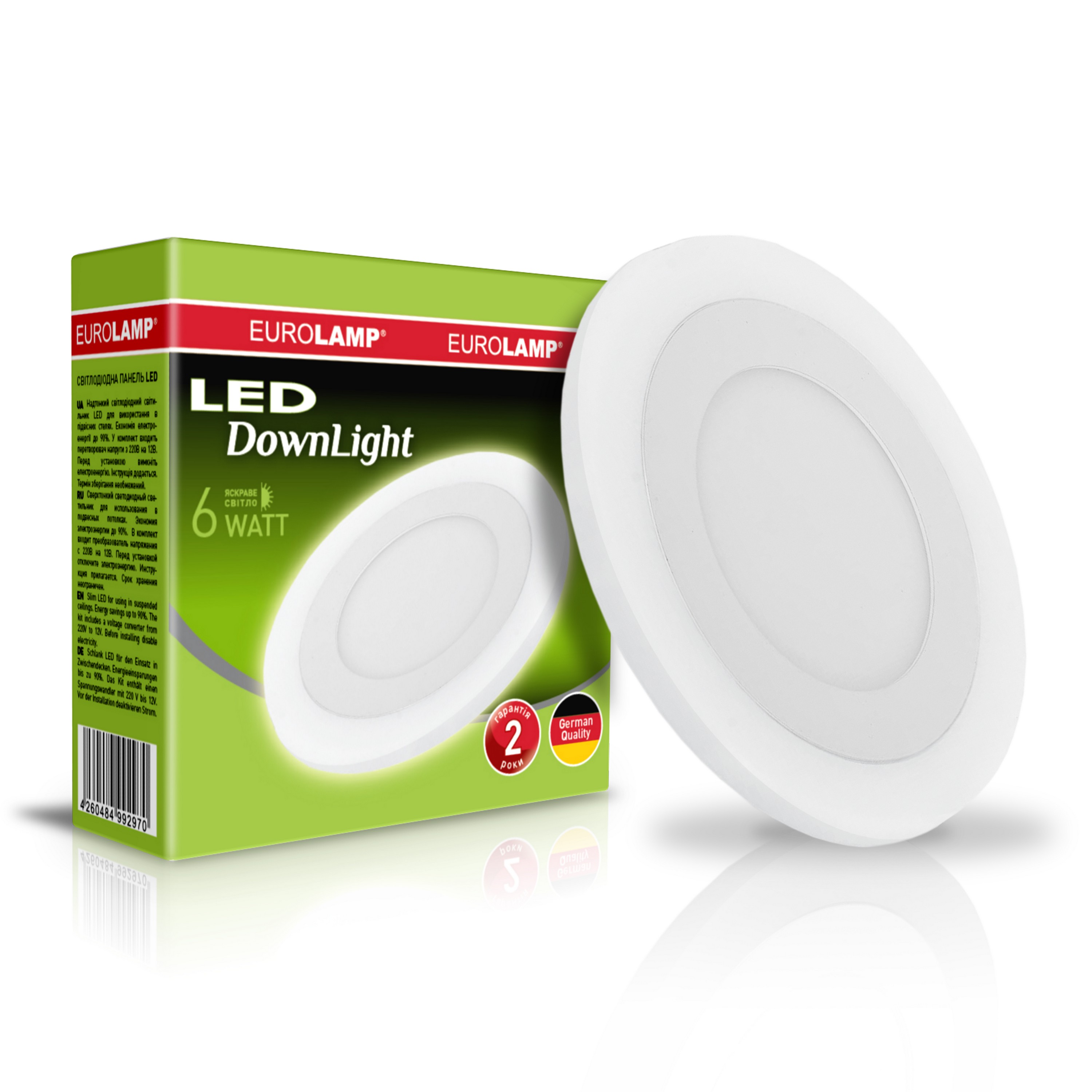 Світильник Eurolamp LED круглий точечний 6W 4000K(white)