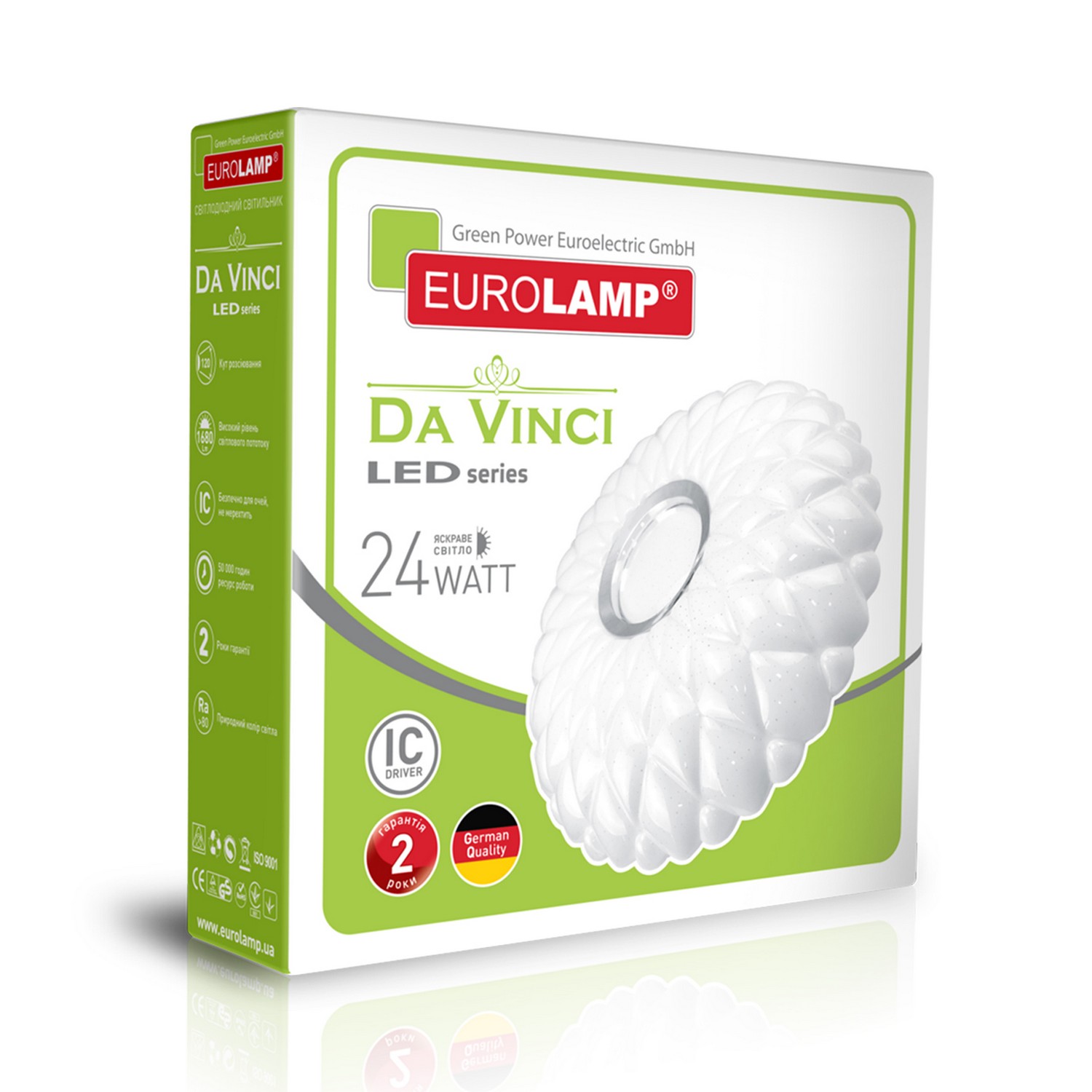 Світильник Eurolamp LED круглий накладной deco Da Vinci 24W 4000K ціна 0 грн - фотографія 2