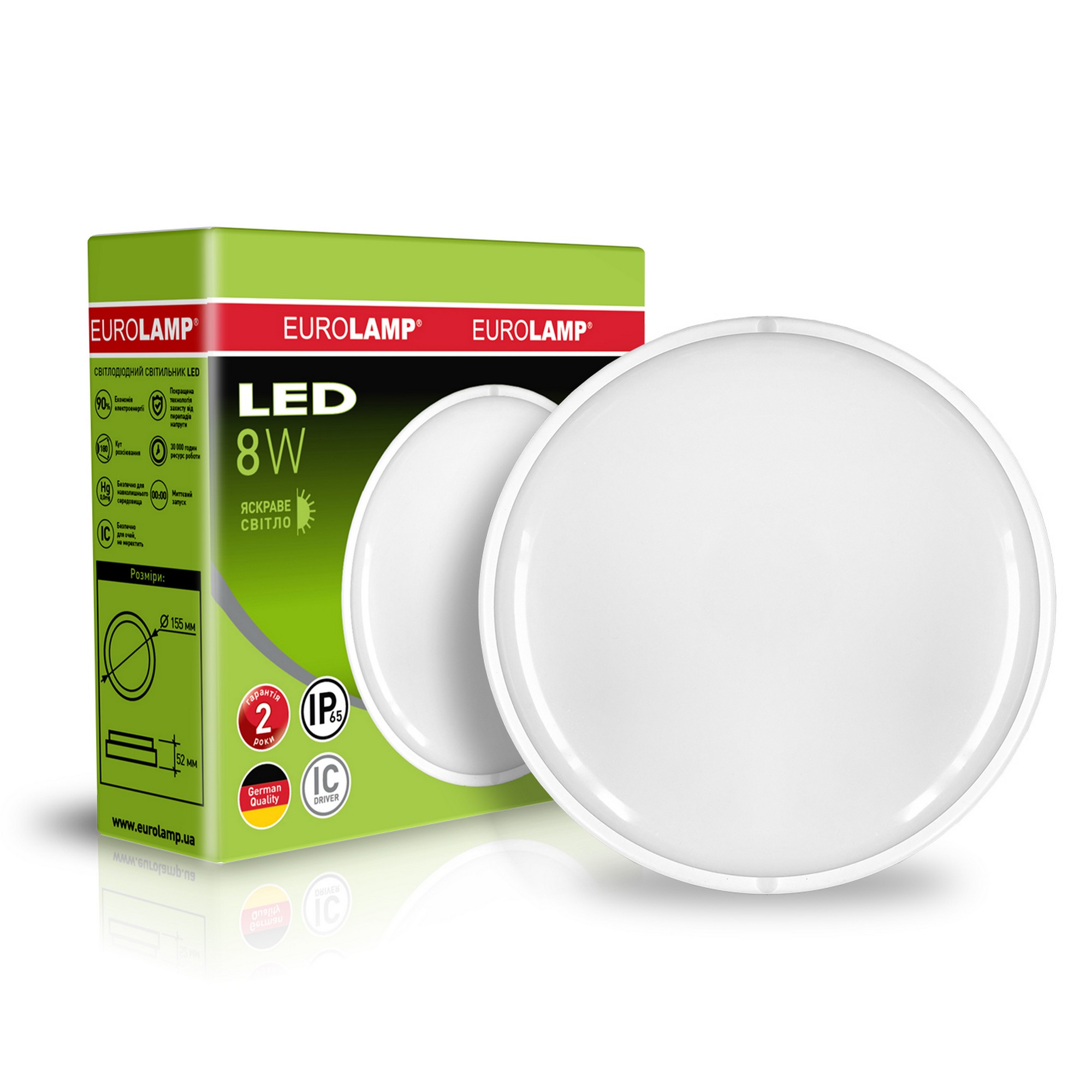 Eurolamp LED круглый накладной ЖКХ 8W 5500K