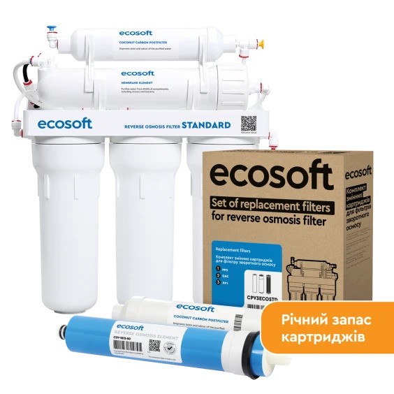 Картридж от споров Ecosoft Standard без минерализатора (CPV15POST50GPD)