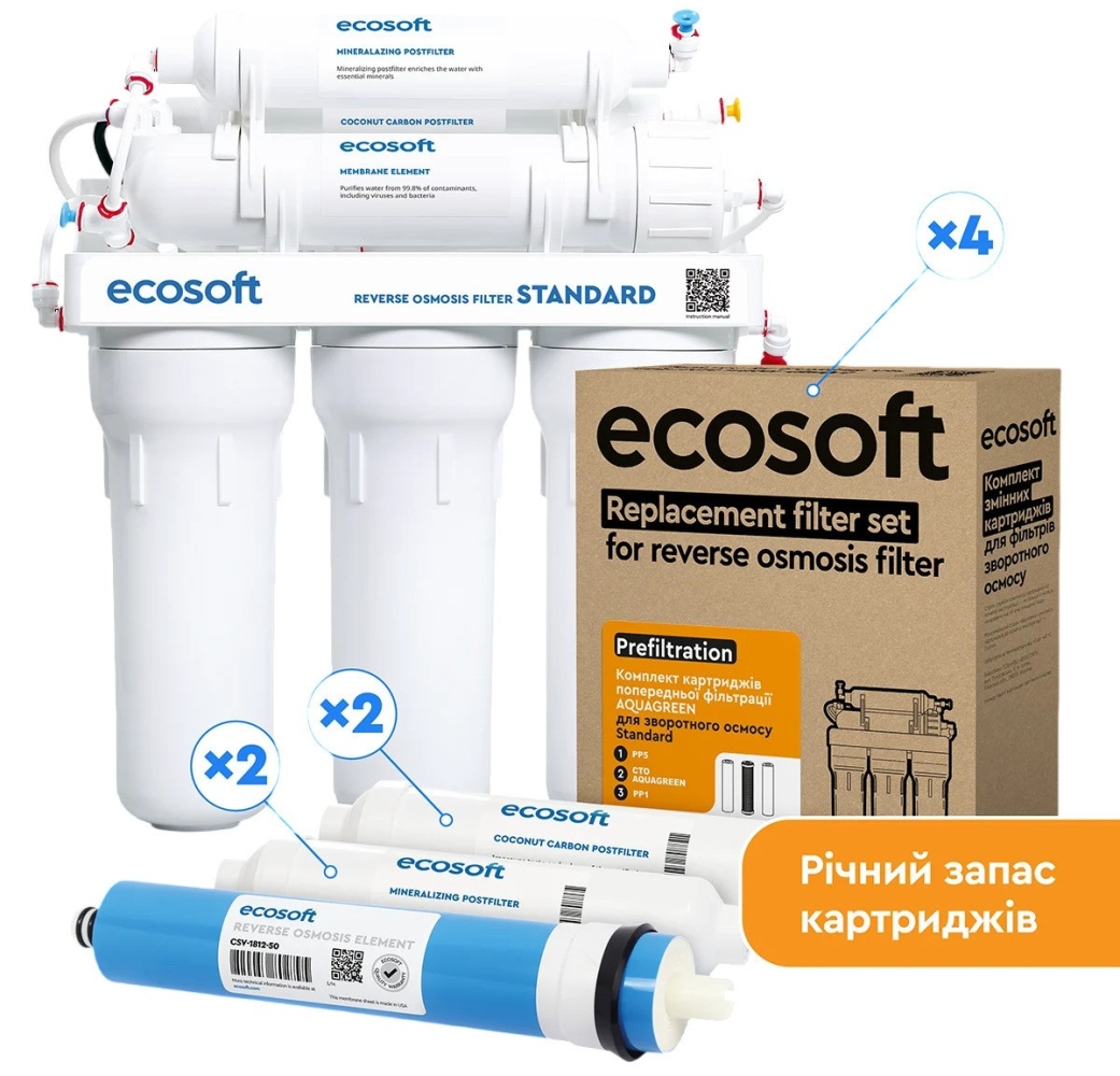 Ecosoft Standard з мінералізатором (CPV17POSTMIN50GPD)
