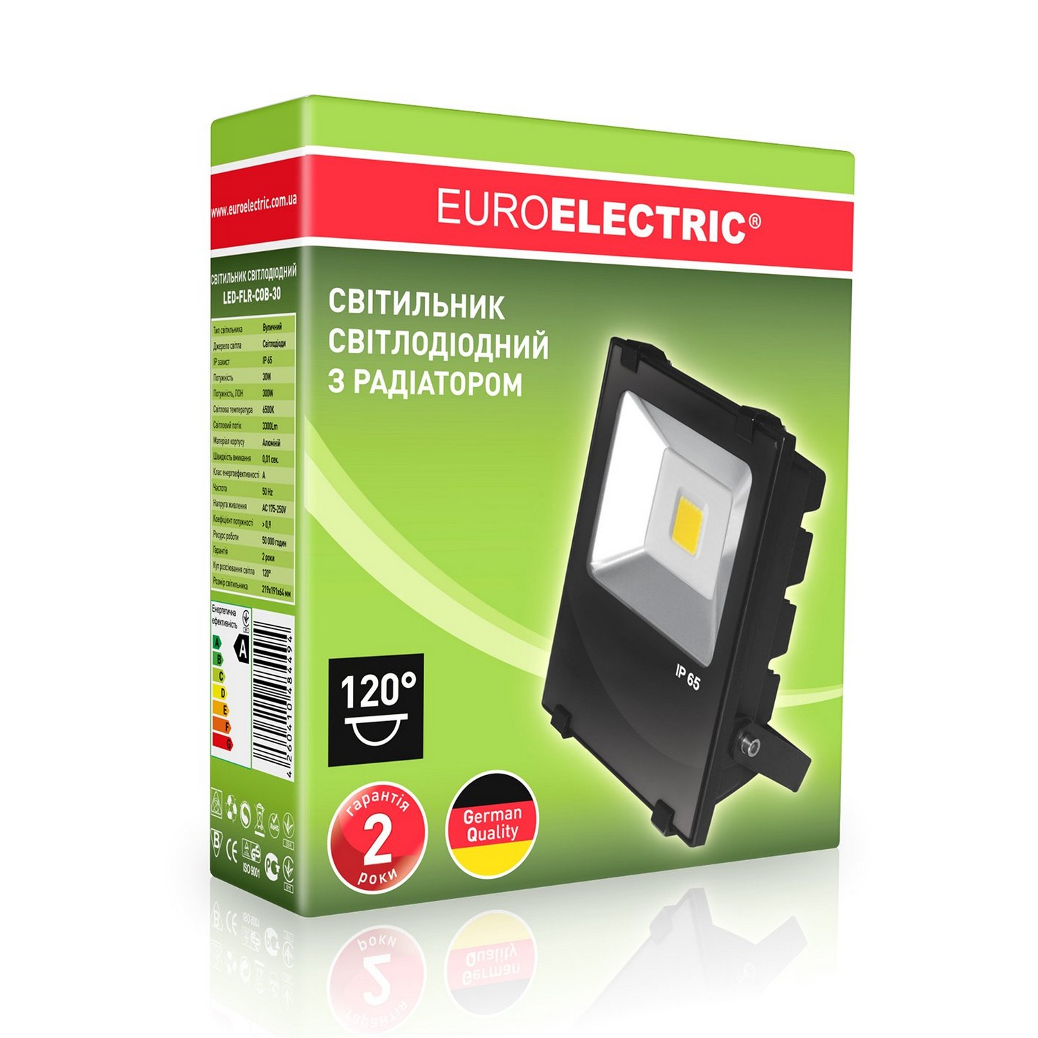 Прожектор Euroelectric LED COB с радиатором 30W 6500K modern цена 0 грн - фотография 2