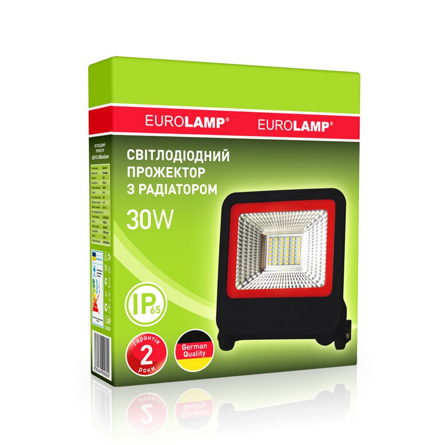 Прожектор Eurolamp LED SMD черный с радиатором NEW 30W 6500K цена 0.00 грн - фотография 2