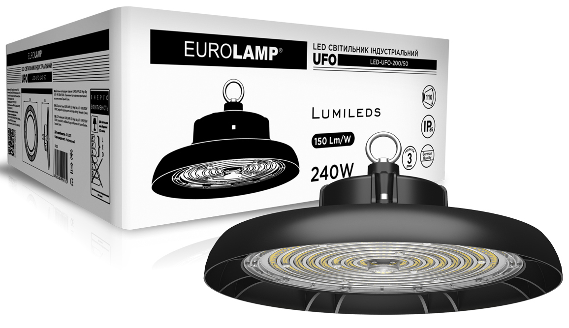 Світильник індустріальний Eurolamp LED UFO IP65 240W 5000K ціна 6420 грн - фотографія 2