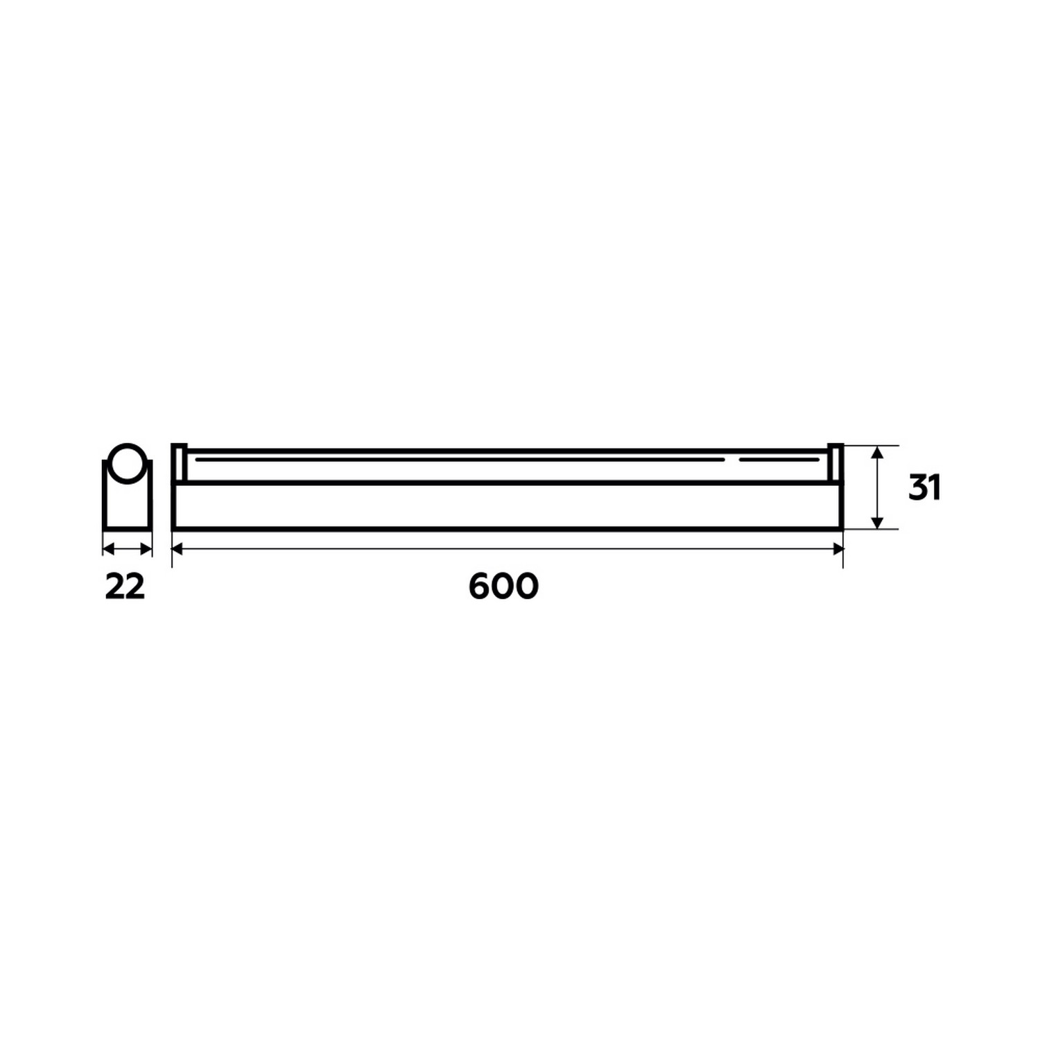 в продажу Світильник лінійний Eurolamp LED IP44 7W 4000K (T5) - фото 3