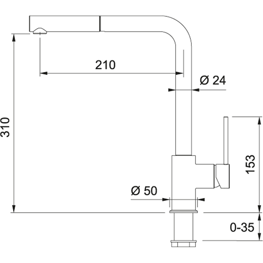 Franke 115.0476.824 Габаритні розміри