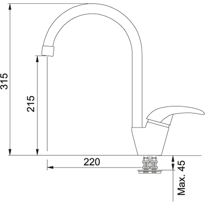 Franke Platino [115.0029.589] Габаритні розміри