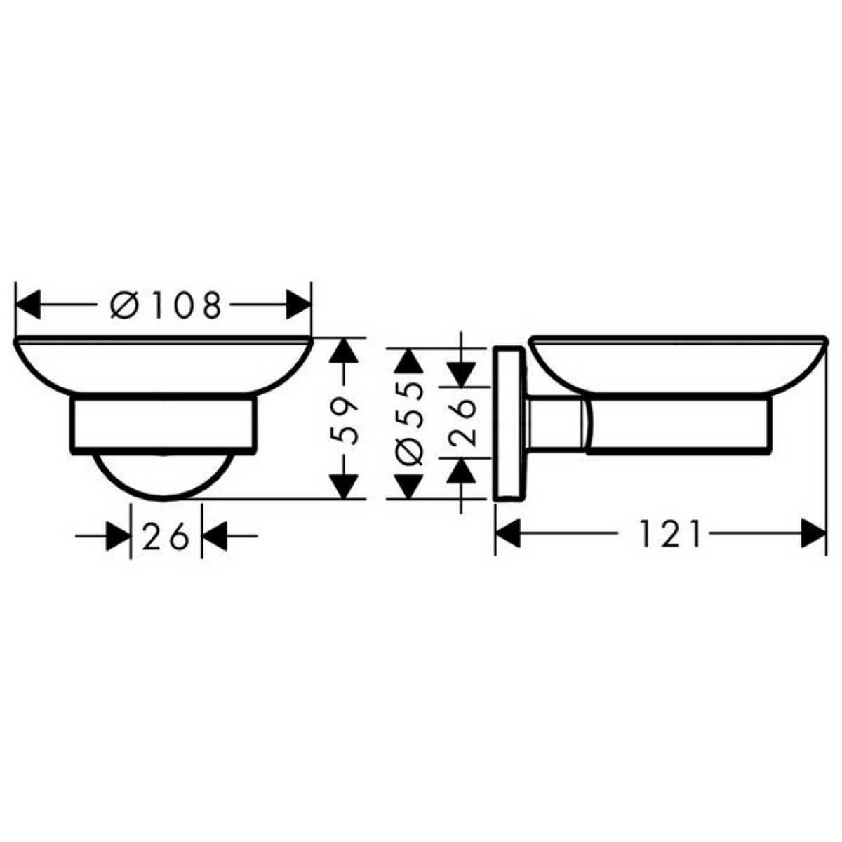 Мильниця Hansgrohe Logis Universal 41715000 ціна 1635 грн - фотографія 2