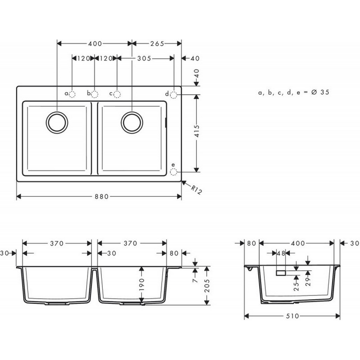 Кухонна мийка Hansgrohe S51 S510-F770 43316170 характеристики - фотографія 7