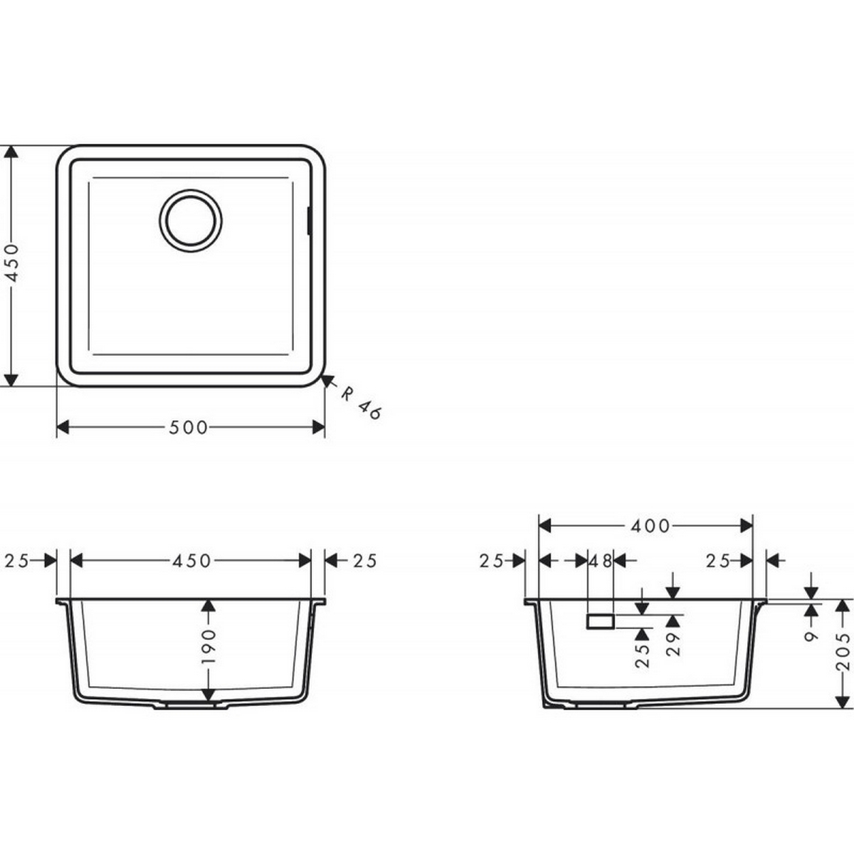 Кухонна мийка Hansgrohe S51 S510-U450 43431170 ціна 22285 грн - фотографія 2