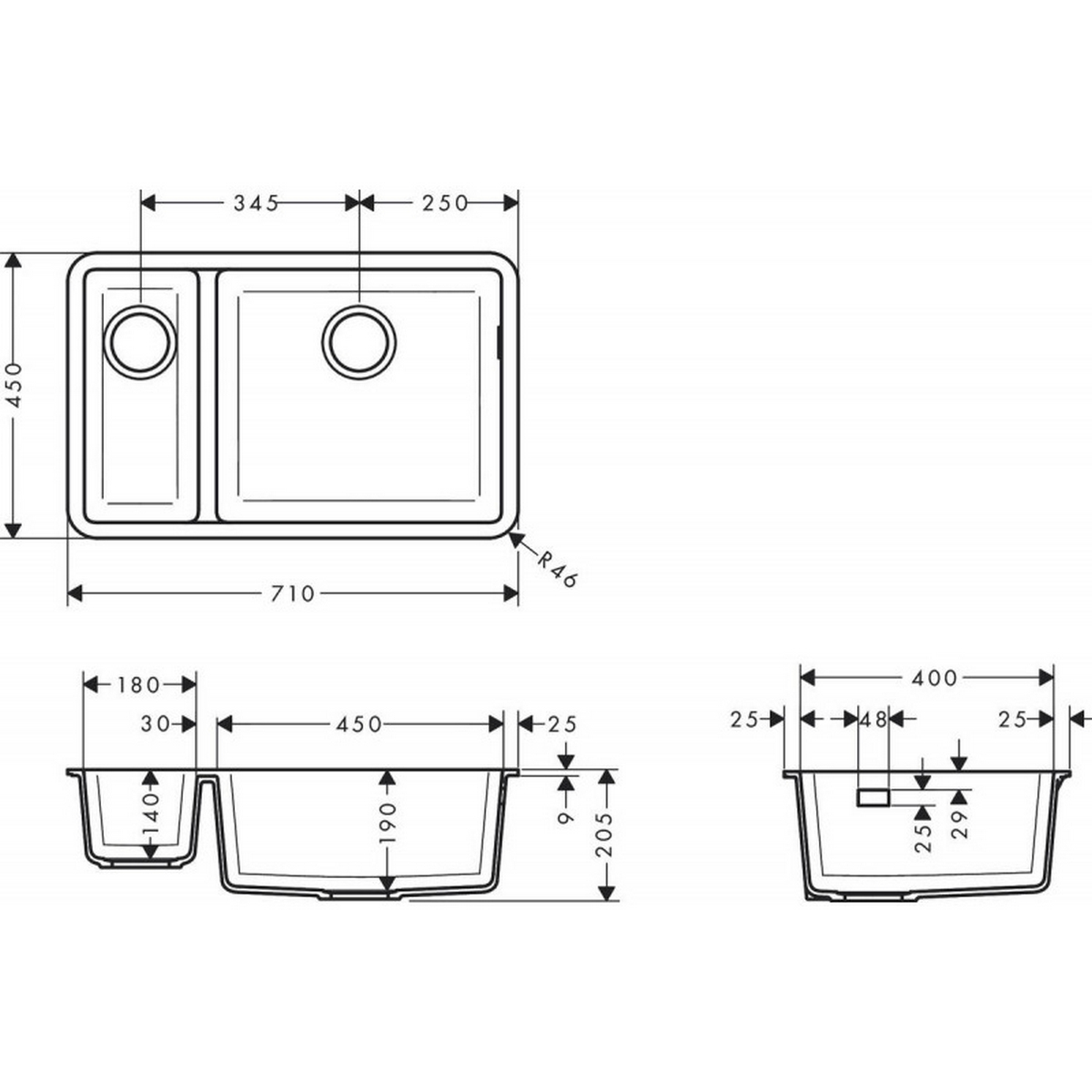 Кухонна мийка Hansgrohe S51 S510-U635 43433380 ціна 23202 грн - фотографія 2