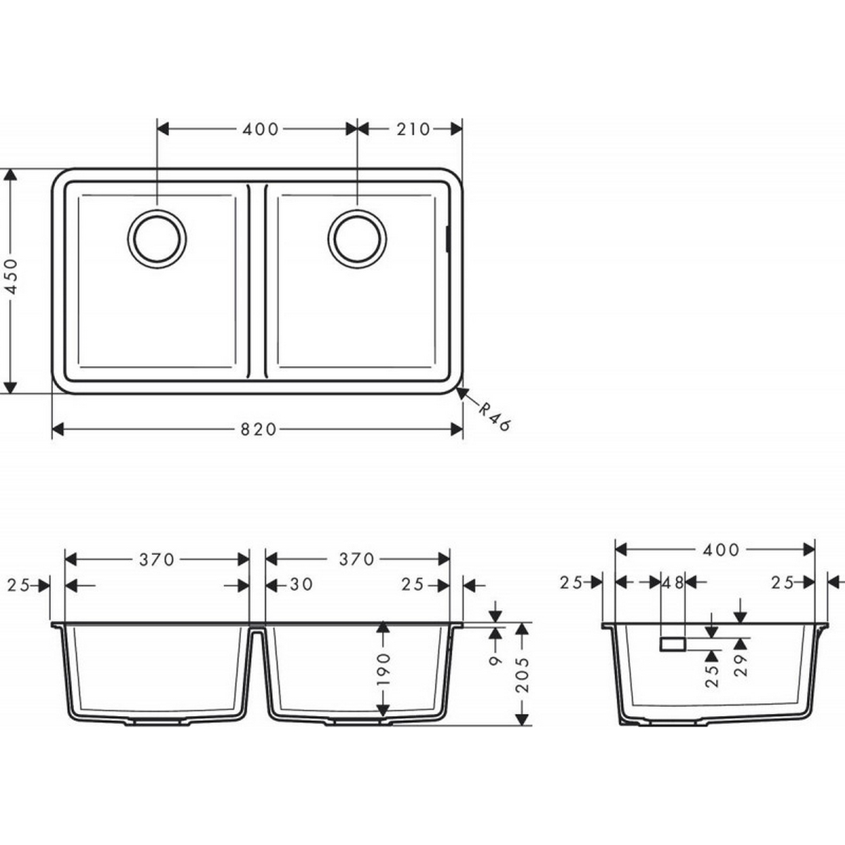 Кухонна мийка Hansgrohe S51 S510-U770 43434170 ціна 30639 грн - фотографія 2