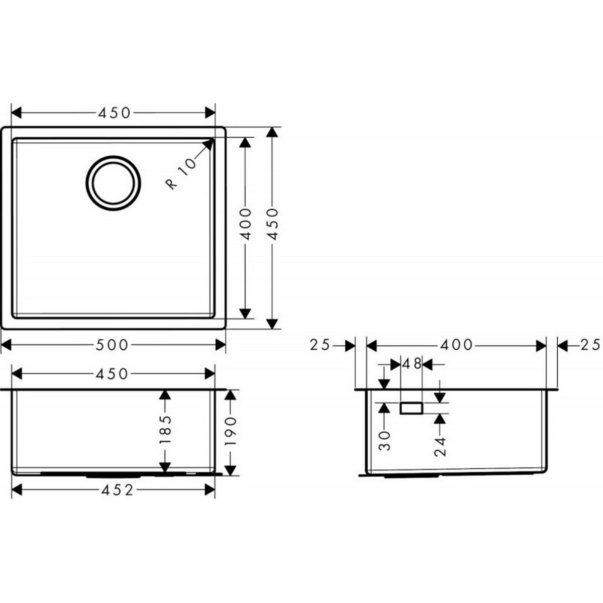 Кухонная мойка Hansgrohe S71 S719-U450 43426800 цена 28614 грн - фотография 2