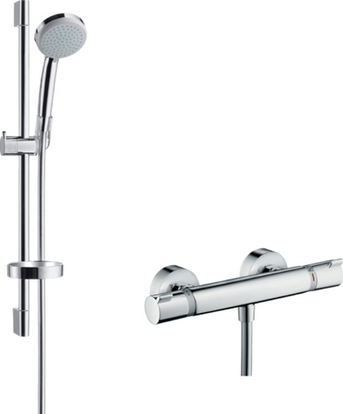 Hansgrohe Croma 100 Vario EcoSmart с термостатом Ecostat Comfort и душевой штангой 27034000