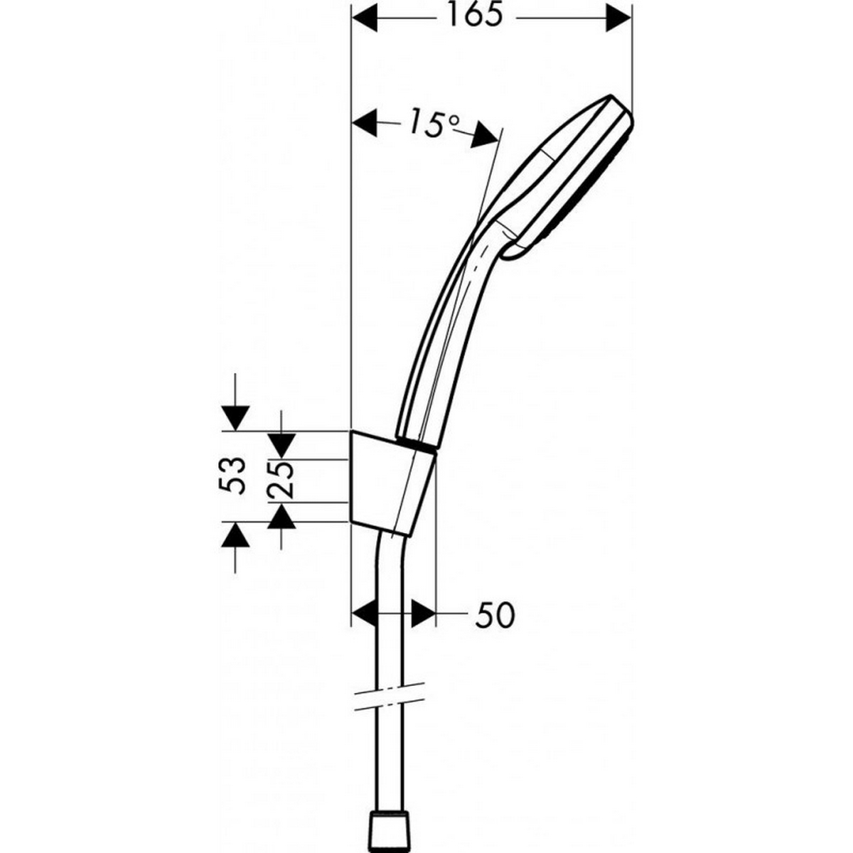 Душовий набір Hansgrohe Croma 100 Vario / Porter S 160 cm 27594000 ціна 3229 грн - фотографія 2