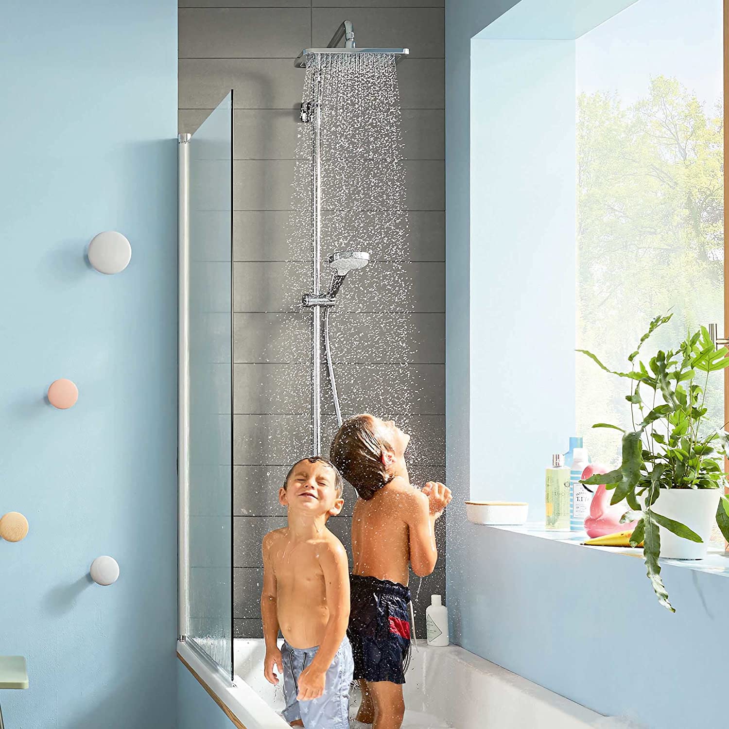 Душевая система Hansgrohe Croma E Showerpipe 280 1jet 27687000 цена 43449 грн - фотография 2