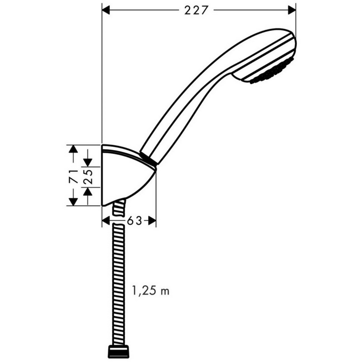 Душевой набор Hansgrohe Crometta 85 Mono 27576000 цена 2010 грн - фотография 2