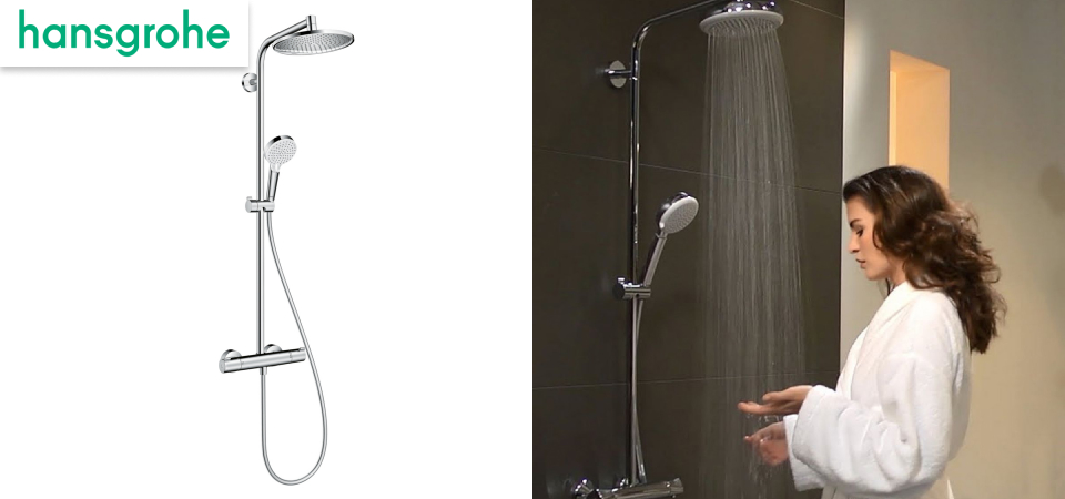 Hansgrohe Crometta S 240 1jet Showerpipe 27267000 - современная душевая система