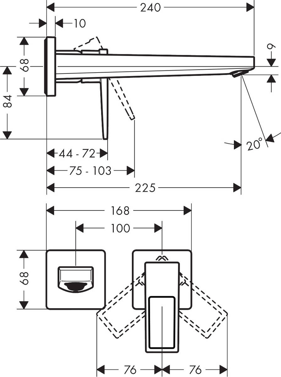 Hansgrohe Metropol 74526000 Габаритні розміри