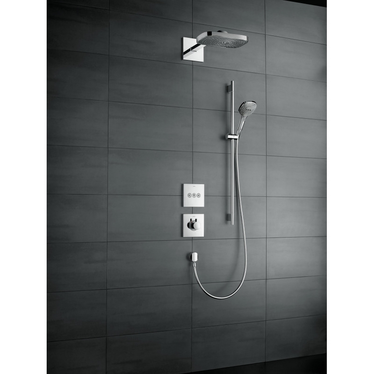 Душовий набір Hansgrohe Raindance Select E 120 3jet / Unica S Puro 26621400 ціна 11754 грн - фотографія 2