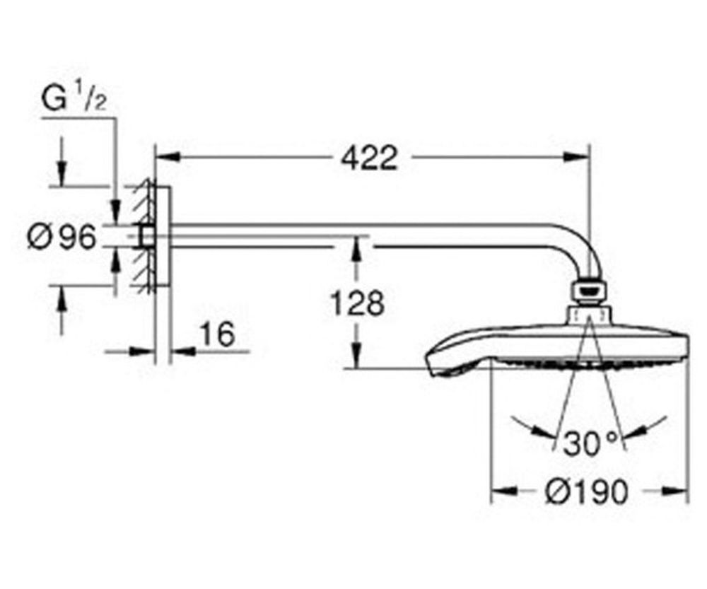 в продажу Верхній душ Grohe Power&Soul Cosmopolitan 26172000 - фото 3