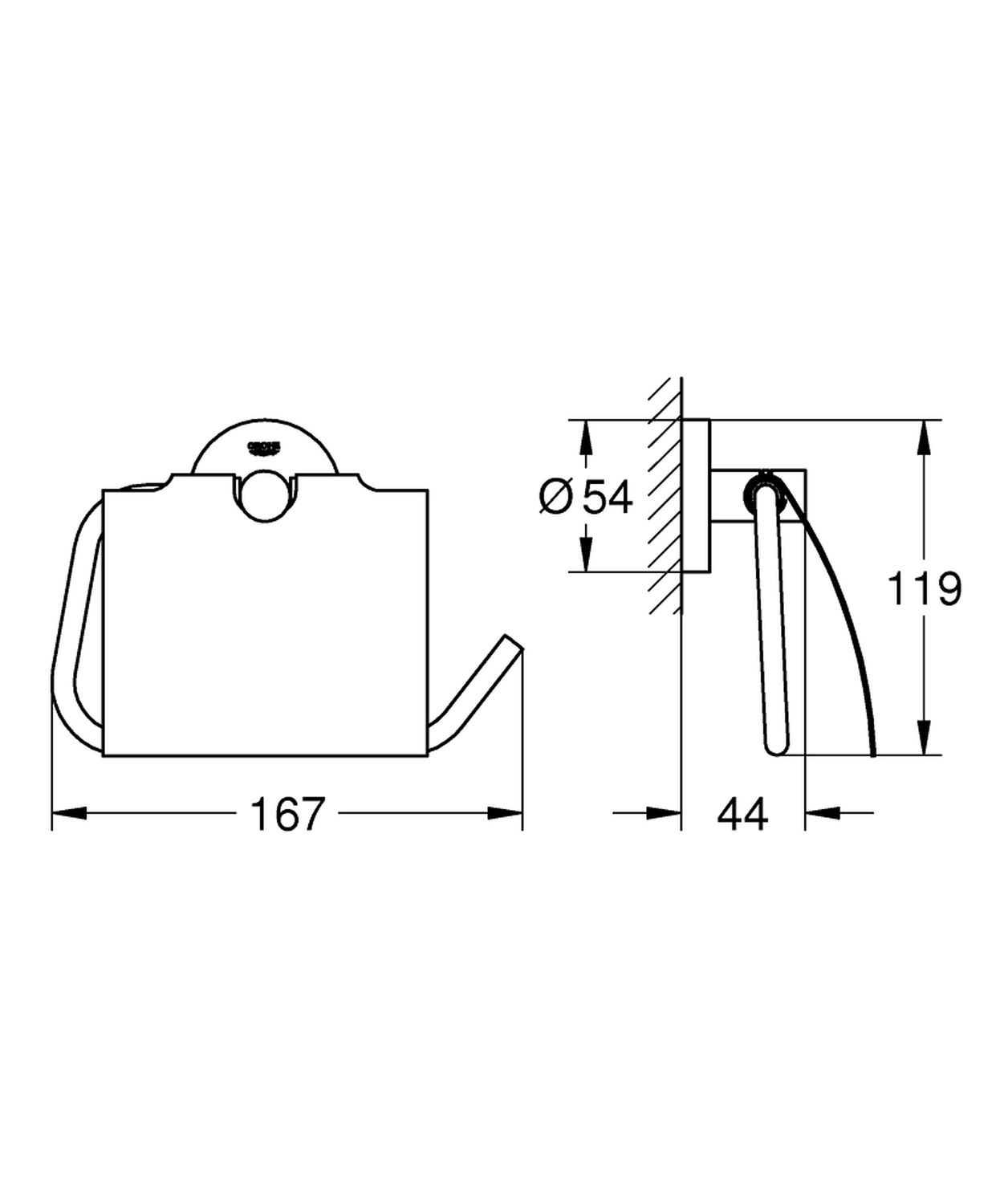 Тримач паперу Grohe Essentials 40367AL1 ціна 4080 грн - фотографія 2