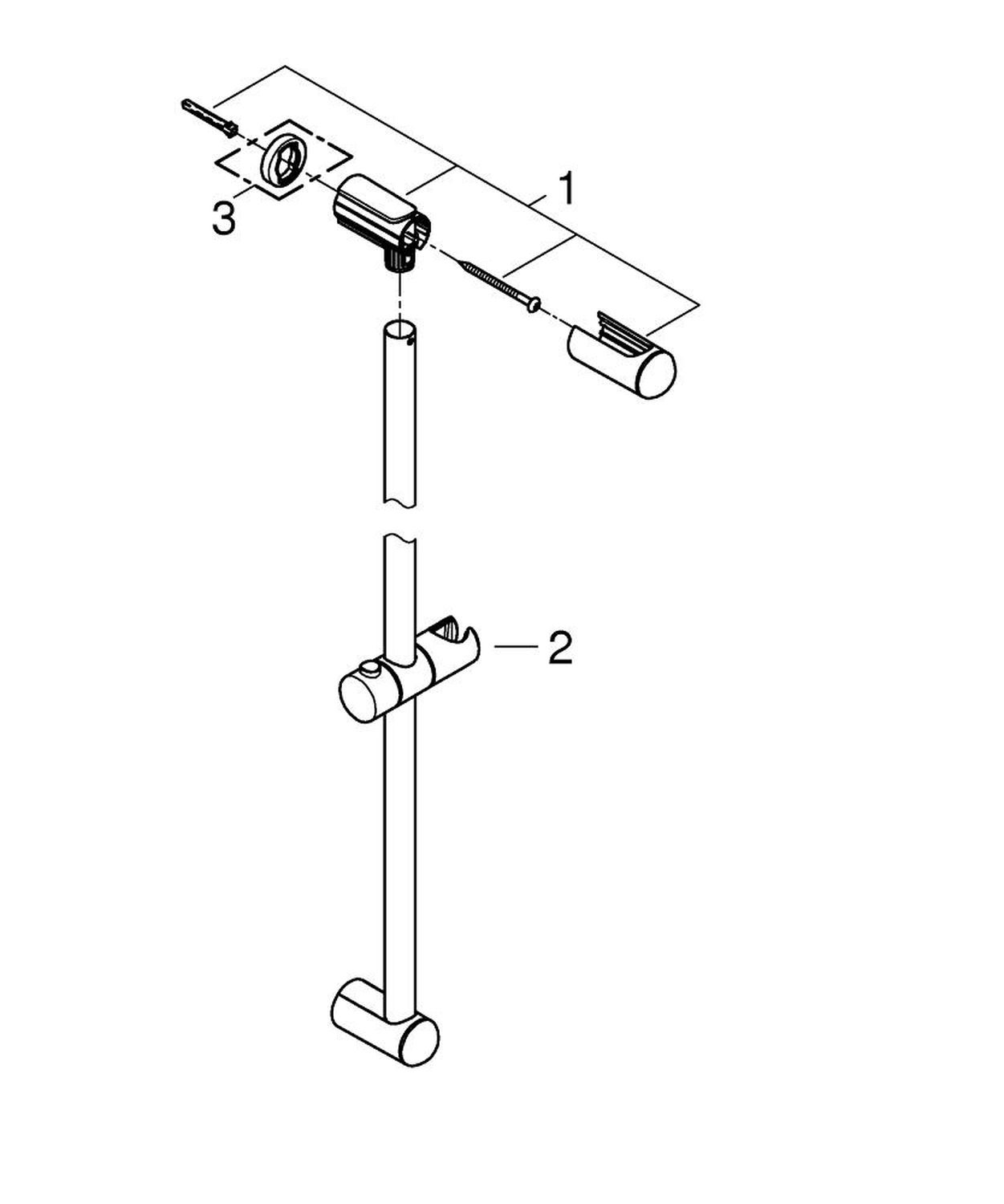 в продажу Душова штанга Grohe New Tempesta 27524000 - фото 3