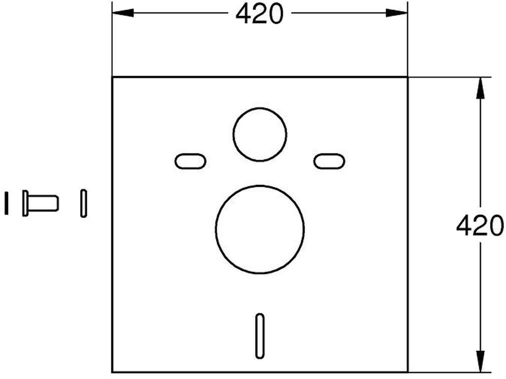 Grohe Bau Ceramic 39427CB0 Габаритные размеры