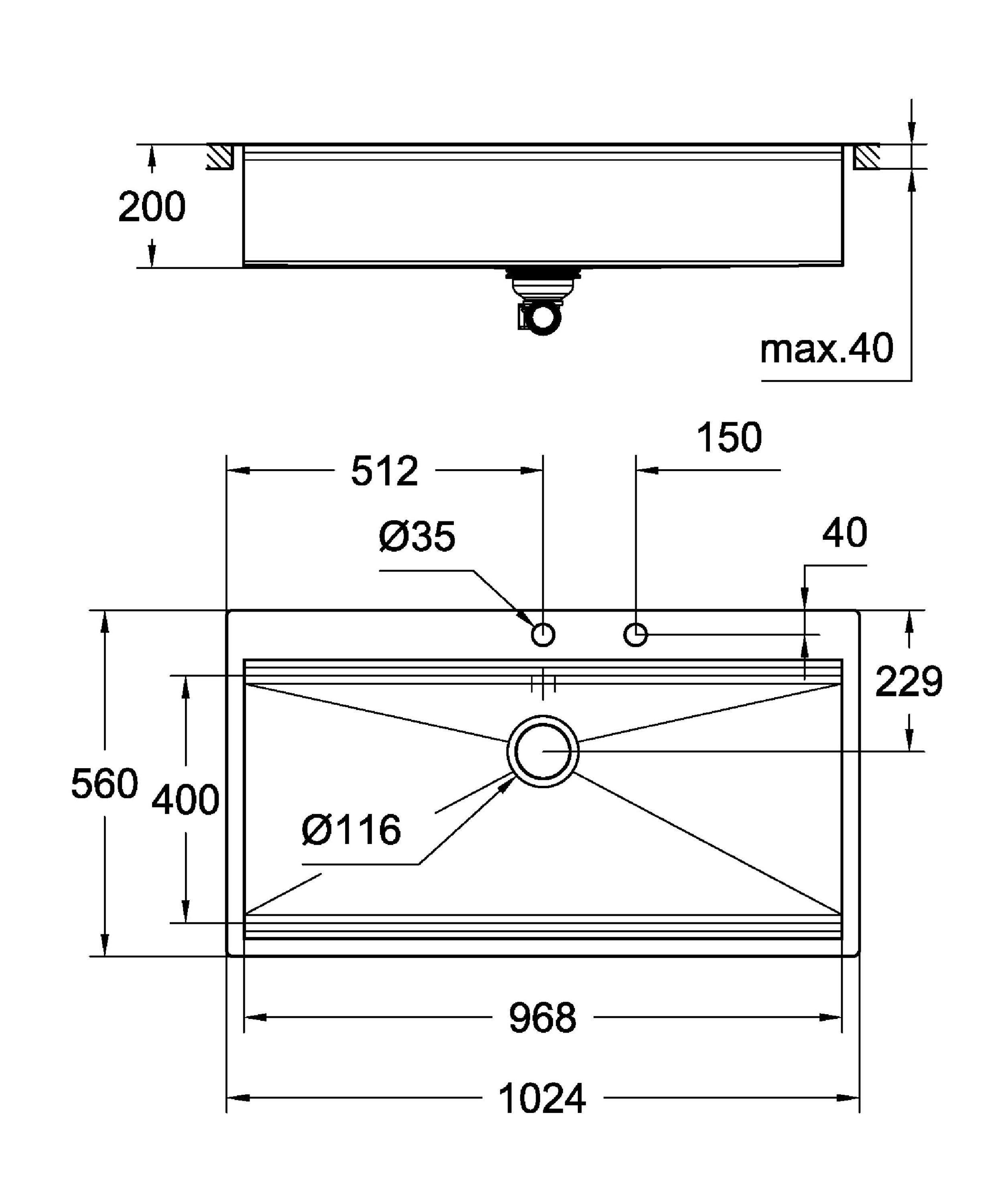 Кухонная мойка Grohe K-series 31586SD0 характеристики - фотография 7