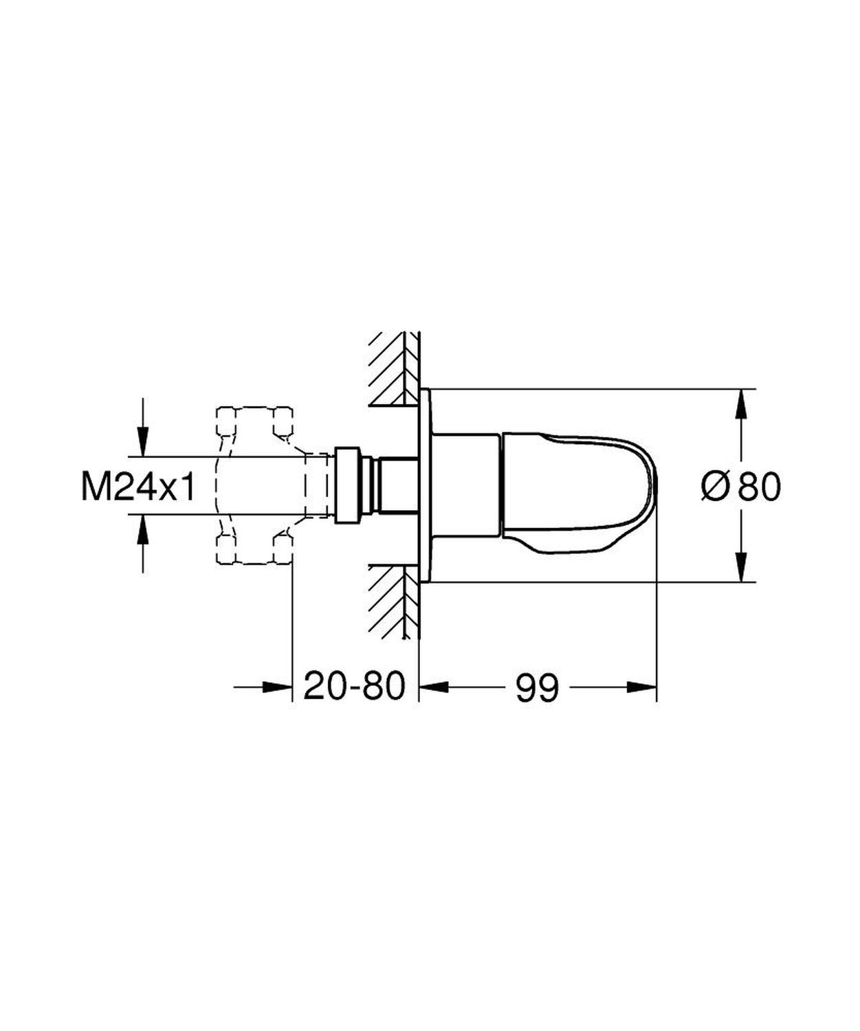 Накладная панель Grohe Grohtherm 1000 19981000 цена 0 грн - фотография 2