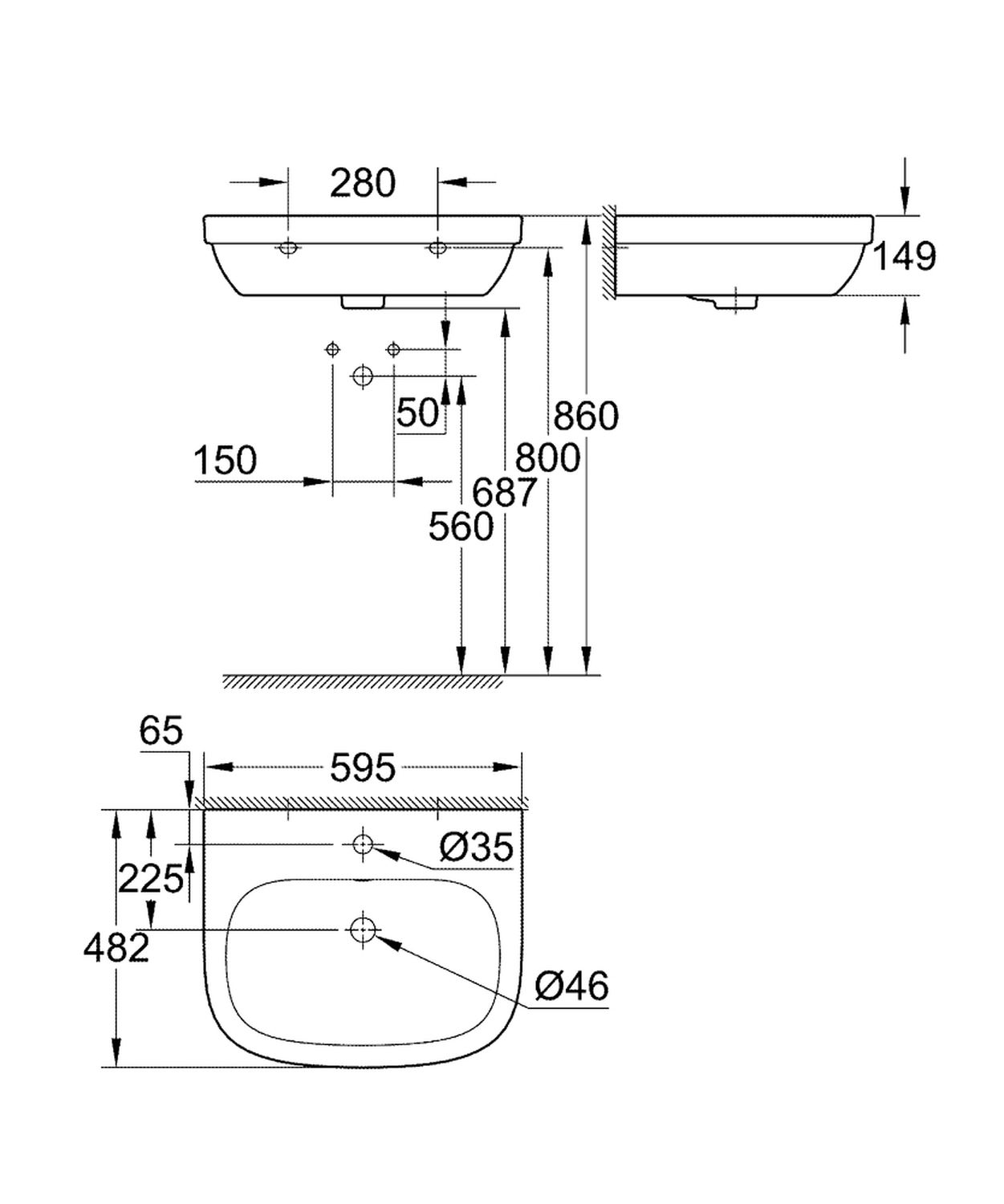 Смеситель для умывальника Grohe Euro Ceramic ECESC01 цена 5388.60 грн - фотография 2