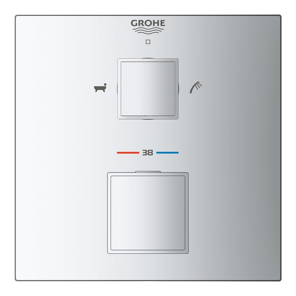 Змішувач для ванни і душу Grohe Grohtherm Cube 24155000 ціна 21524 грн - фотографія 2