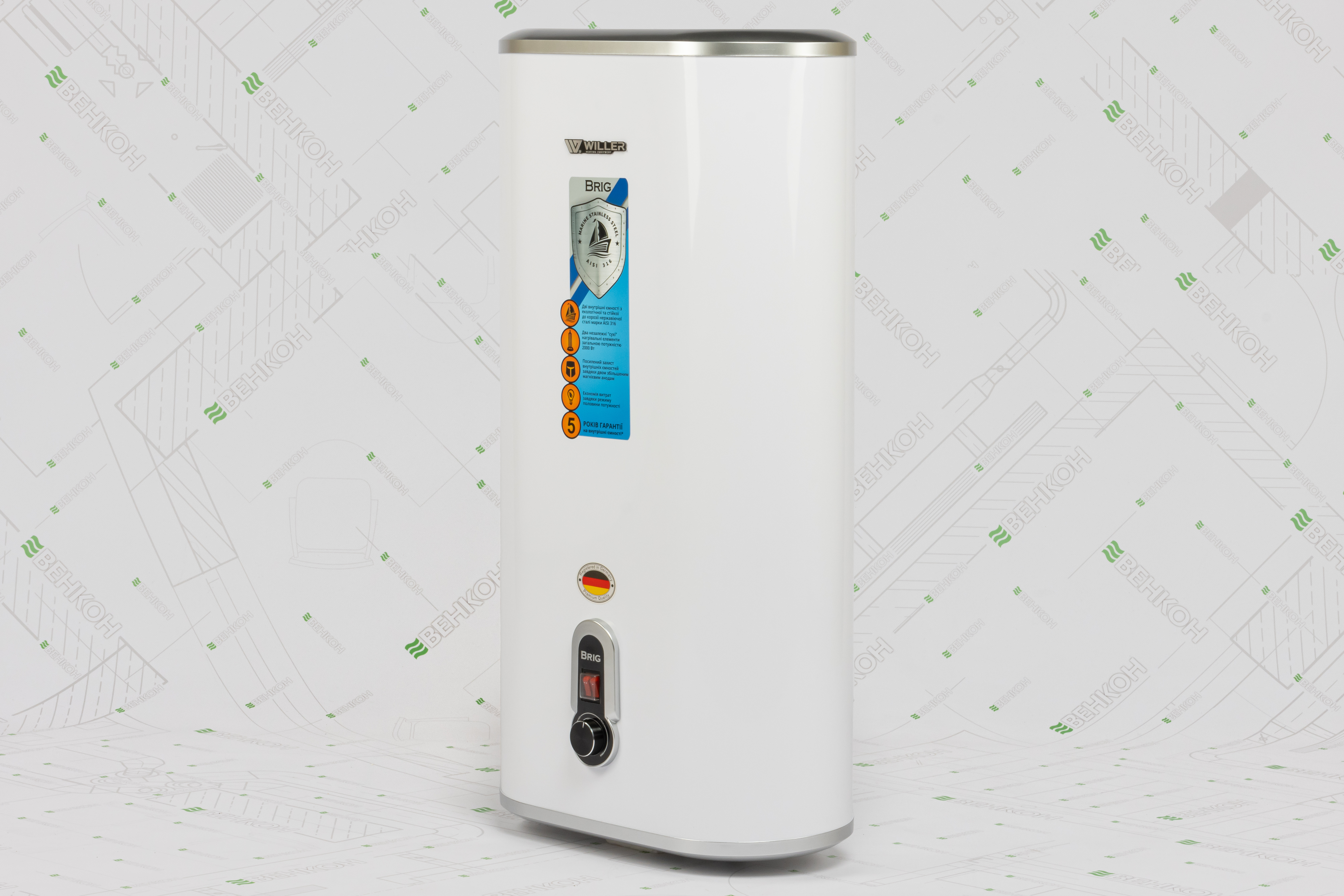 Водонагрівач Willer IV50DR-Brig ціна 11429 грн - фотографія 2