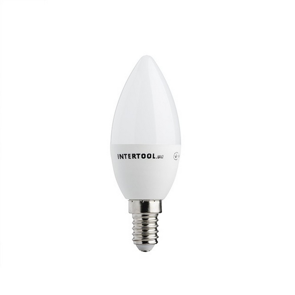 Світлодіодна лампа потужністю 5 Вт Intertool LL-0152 LED C37, E14, 5Вт, 4000K