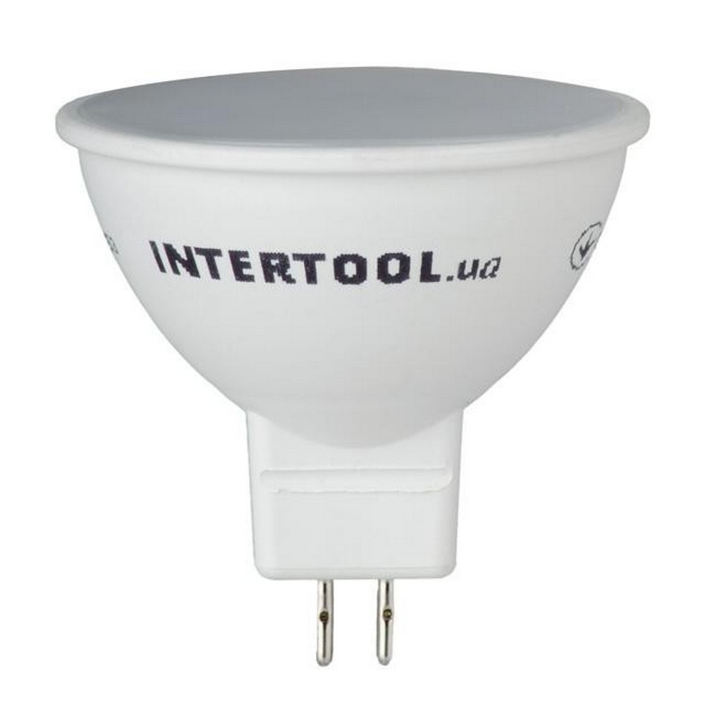 Светодиодная лампа мощностью 5 Вт Intertool LL-0202 LED 5Вт, GU5.3, 220В,
