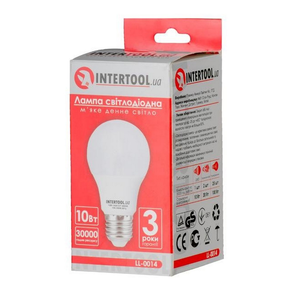 Світлодіодна лампа Intertool LL-0014 LED 10Вт, E27, 220В, інструкція - зображення 6